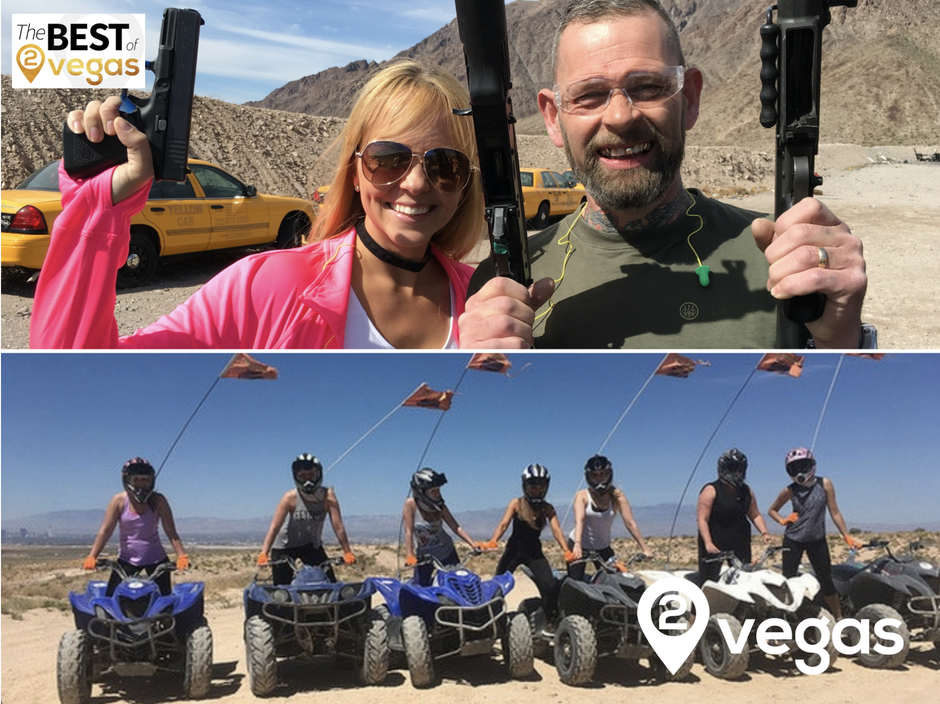 ATVs and Guns VIP desert package with 2Vegas.com